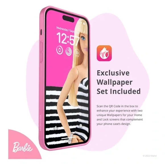 Barbie Black & White + Classic pink Phone Case for iPhone 14 Pro Max - Picture 10 of 16